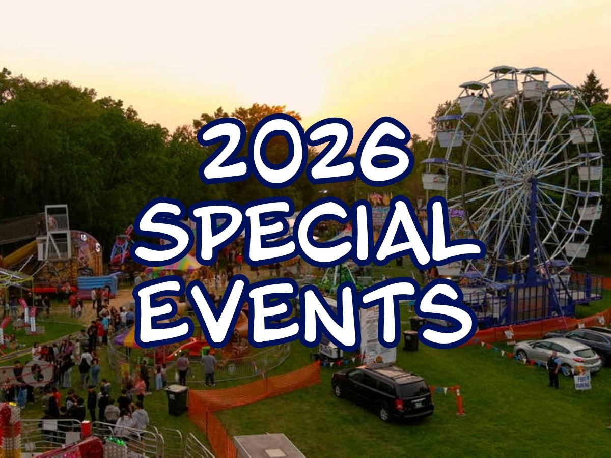 2026 Special Events Cover with carnival background