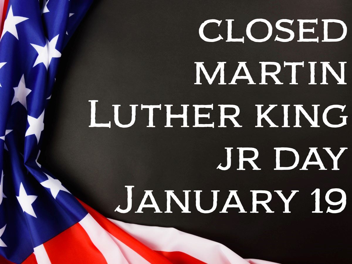 MLK Cover page with black background and american flag
