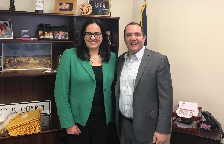 MWRD President Mariyana Spyropoulos with Mayor Guerin