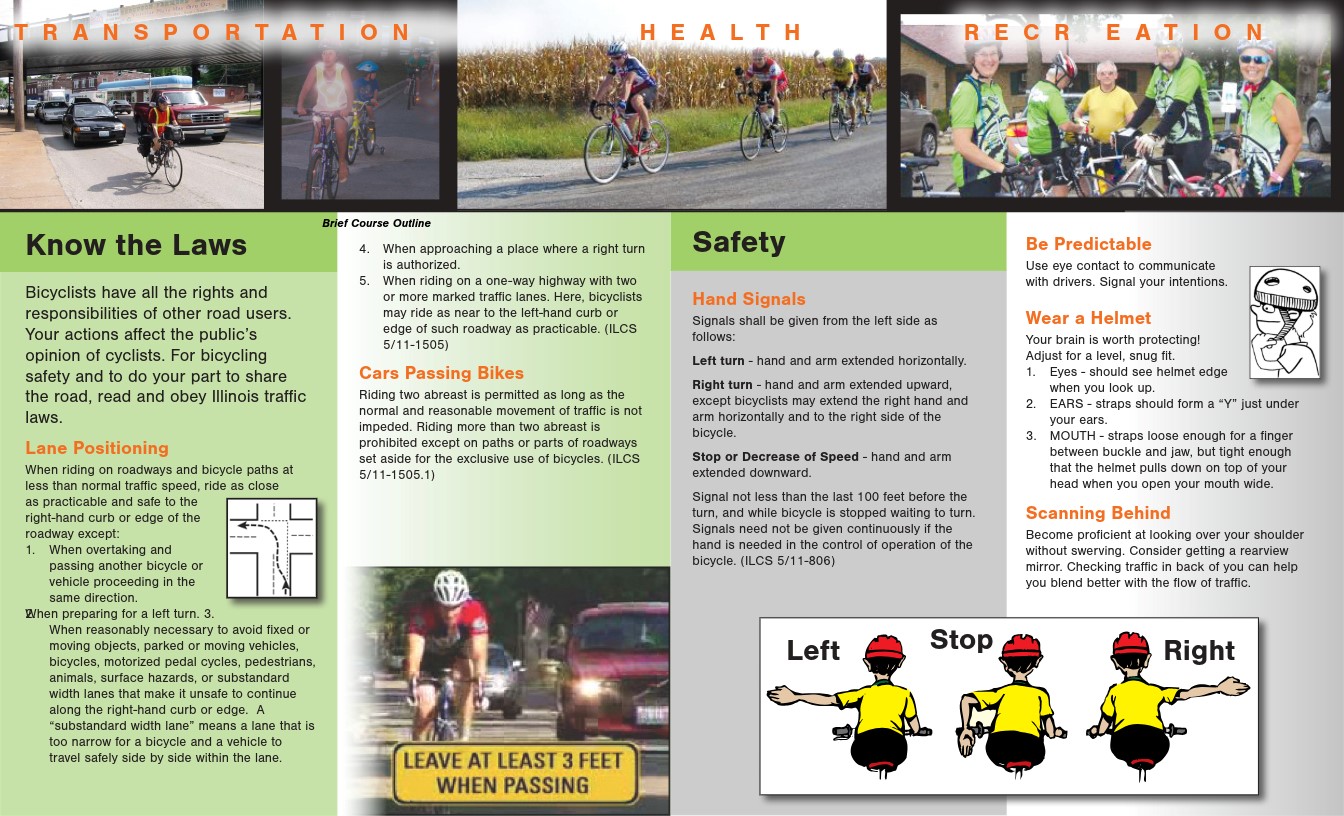 ISP Bicycle Safety informational brochure